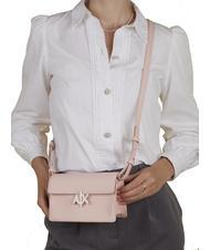 ARMANI EXCHANGE A|X LOGO Minibolso de hombro parada rosa - Bolsos Mujer - 4