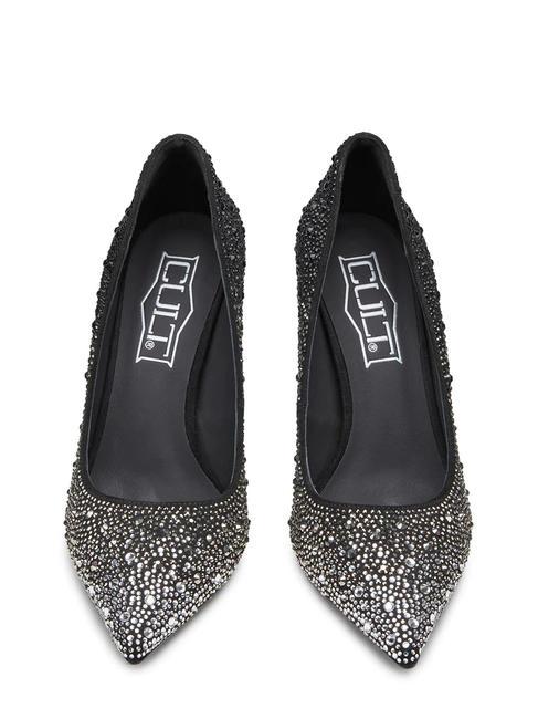 QUEEN 3877 Zapatos de tac&oacute;n con cristales negro - Zapatos Mujer