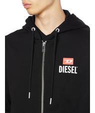 DIESEL S-GIRK Sudadera con cremallera completa y capucha negro - Sudaderas - 3