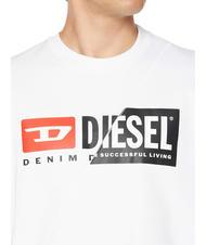 DIESEL S-GIRK Sudadera de algodón con cuello redondo blanco - Sudaderas - 3
