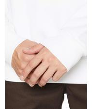 DIESEL S-GIRK Sudadera de algodón con cuello redondo blanco - Sudaderas - 4