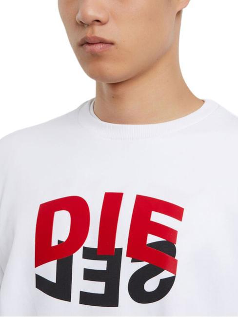 S-GIRK Sudadera de algodón con cuello redondo blanco - Sudaderas