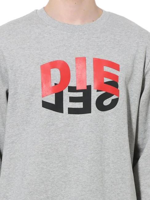 S-GIRK Sudadera de algodón con cuello redondo gris - Sudaderas