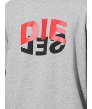 DIESEL S-GIRK Sudadera de algod&oacute;n con cuello redondo gris - Sudaderas - 4