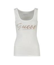 GUESS LOGO GLITTER Camiseta sin mangas de algod&oacute;n purwhite - camiseta - 2