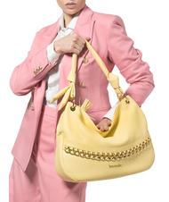 BRACCIALINI NORA Bolso bolso de cuero amarillo - Bolsos Mujer - 4
