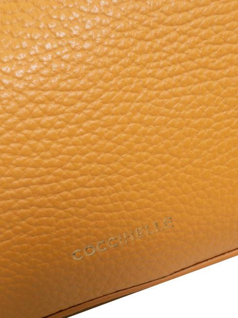 LILY Bolso mini de piel con asa de cadena albaricoque - Bolsos Mujer