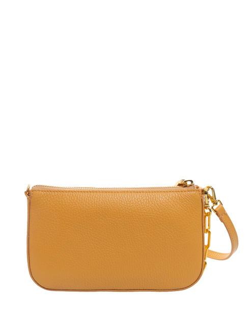LILY Bolso mini de piel con asa de cadena albaricoque - Bolsos Mujer