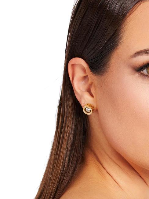 SOLITAIRE Pendientes con cristales oro amarillo - Pendientes