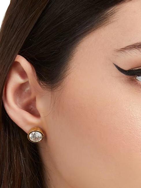 DAKTARI Pendientes con circonitas acero - Pendientes