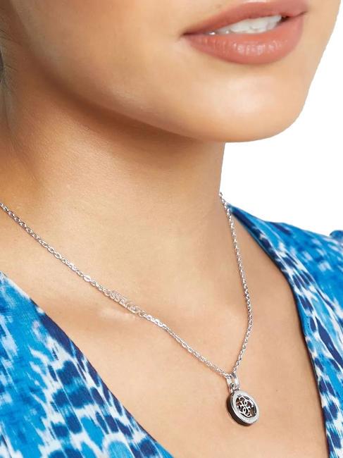 4G LOGO Collar con dije rodio/negro - Collares