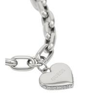 GUESS FALLING IN LOVE Pulsera con coraz&oacute;n y cadena. SILVER - Pulseras - 2