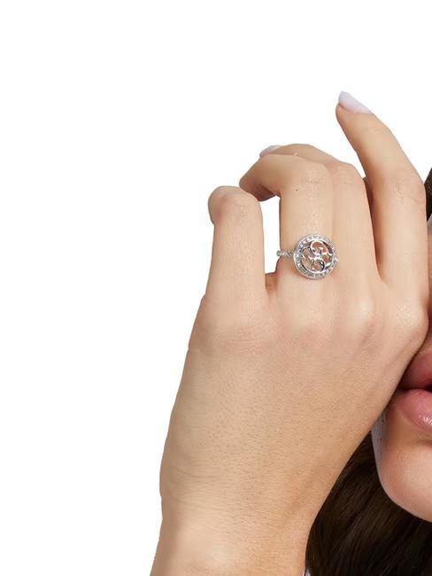 LIFE IN 4G Anillo con logo y cristales. SILVER - Anillos