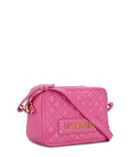 LOVE MOSCHINO QUILTED Bolso de hombro para cámara fucsia - Bolsos Mujer - 3