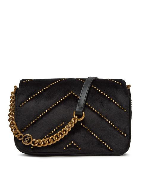 LOVE CLICK Bolso mini de terciopelo con tachuelas negro-oro antiguo - Bolsos Mujer