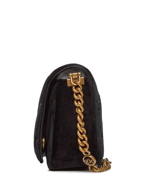 LOVE CLICK Bolso mini de terciopelo con tachuelas negro-oro antiguo - Bolsos Mujer