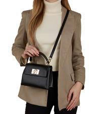 FURLA 1927 Bolso de mano, con bandolera, en piel negro - Bolsos Mujer - 4