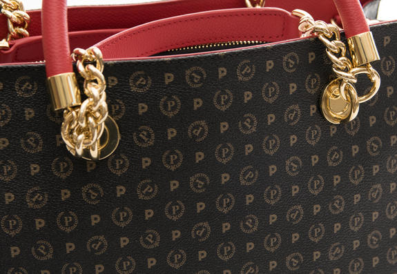 Heritage Classic Malet&iacute;n de mano, con bandolera laca negra - Bolsos Mujer