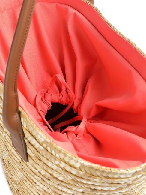 SEASHELL STRAW Bolsa de hombro CORAL - Bolsos Mujer