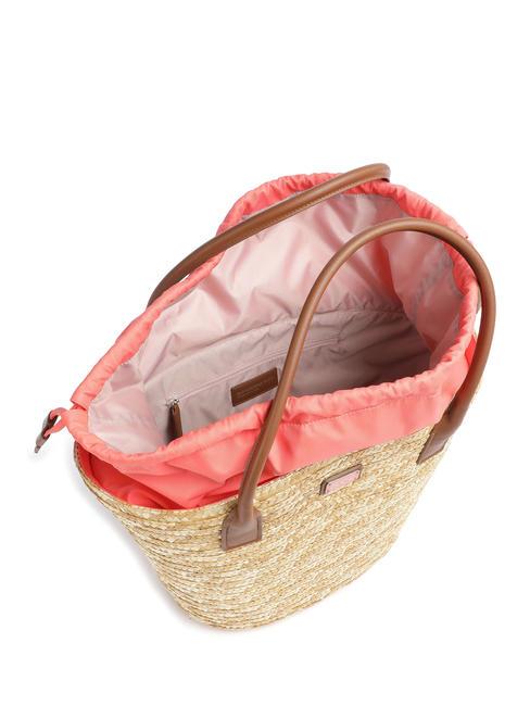 SEASHELL STRAW Bolsa de hombro CORAL - Bolsos Mujer