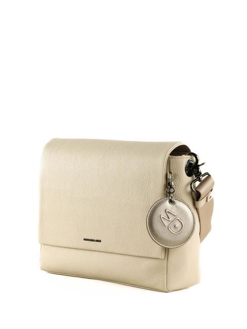MELLOW  Bolso bandolera de piel papiro - Bolsos Mujer