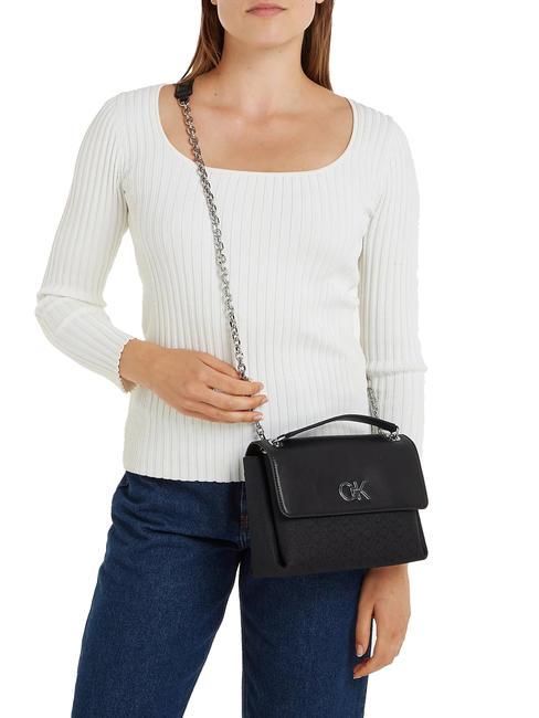 RE-LOCK Convertible Bolso de hombro/bandolera negro y negro - Bolsos Mujer