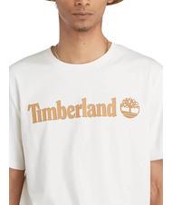 TIMBERLAND KENNEBEC RIVER LINEAR LOGO Camiseta de algod&oacute;n blanco de la vendimia - camiseta - 3