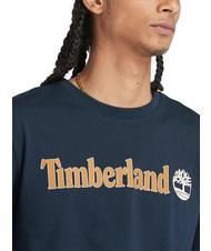 TIMBERLAND KENNEBEC RIVER LINEAR LOGO Camiseta de algodón zafiro oscuro - camiseta - 3