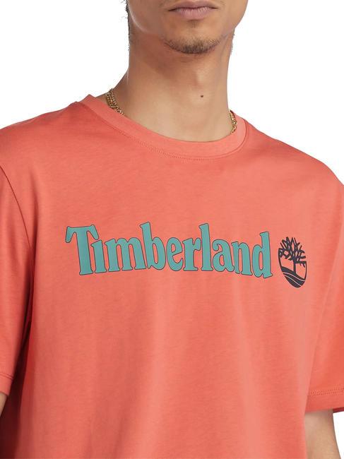 KENNEBEC RIVER LINEAR LOGO Camiseta de algodón Aplicación Siena quemada - camiseta