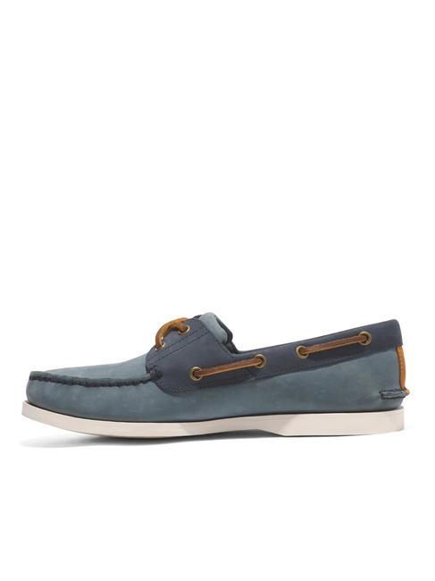 CLASSIC BOAT Zapato náutico de piel nubuck azul medio - Zapatos Hombre