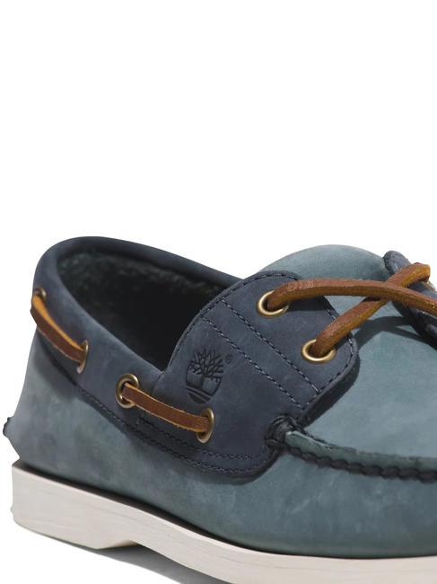 CLASSIC BOAT Zapato náutico de piel nubuck azul medio - Zapatos Hombre