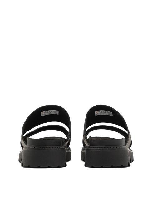 CLAIREMONT WAY Sandalia zapatilla de piel negro de grano completo - Zapatos Mujer