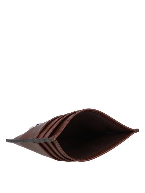 BIAGIO  Tarjetero de piel marrón 14/rutenio paladio - Carteras Hombre