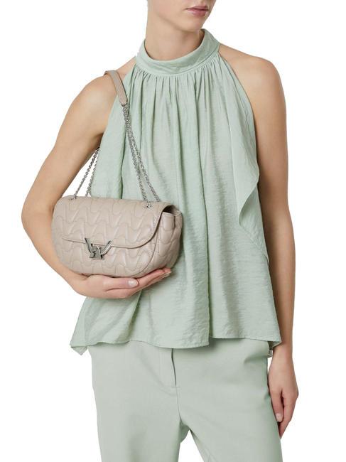 DEW MATELASSE  Bolso de hombro/bandolera rosa polvo - Bolsos Mujer