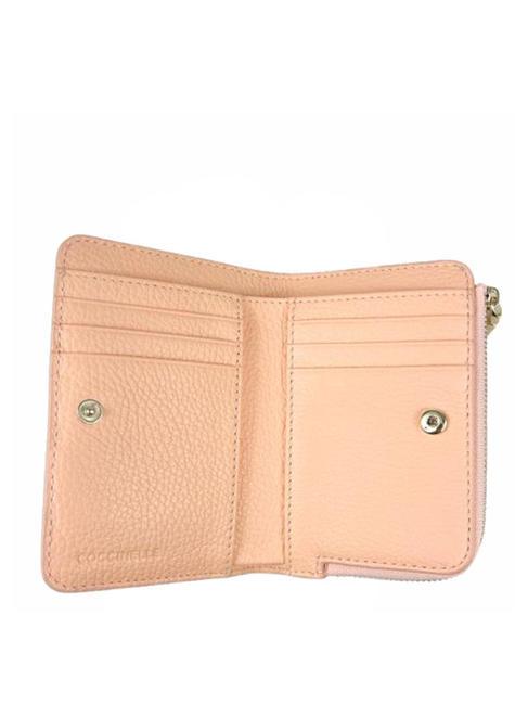 METALLIC SOFT Cartera peque&ntilde;a en piel texturizada amanecer - Carteras Mujer