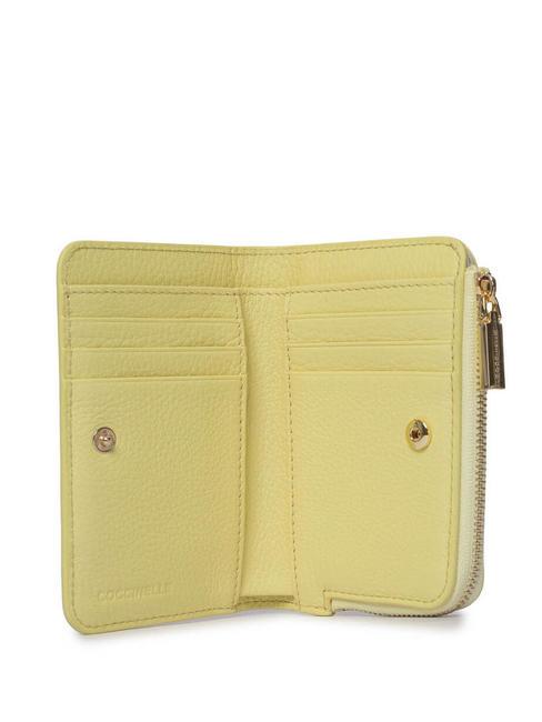 METALLIC SOFT Cartera peque&ntilde;a en piel texturizada ba&ntilde;os de cal - Carteras Mujer