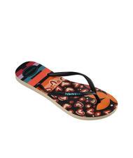 HAVAIANAS SLIM PATCHWORK Chancletas beige/negro - Zapatos Mujer - 3