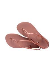 HAVAIANAS LUNA FLATFORM Sandalia tipo chancla con plataforma plana CROCO / ROSA - Zapatos Mujer - 4