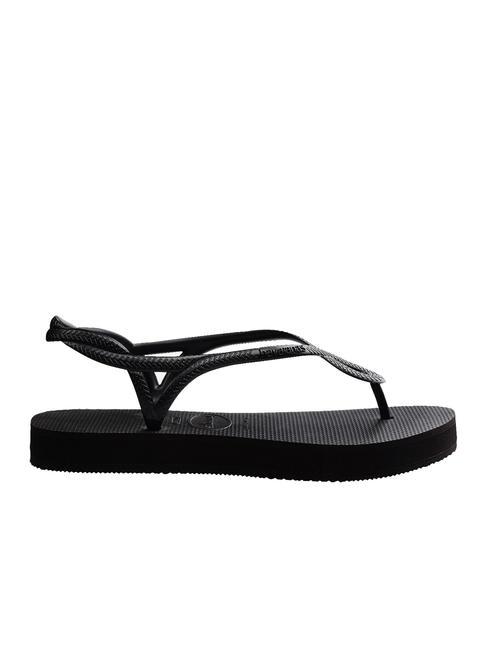LUNA FLATFORM Sandalia tipo chancla con plataforma plana NEGRO - Zapatos Mujer