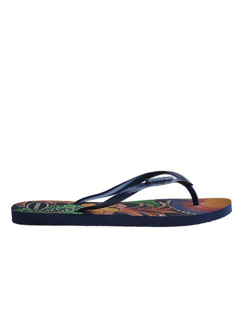  Chanclas TROPICALES DELGADAS NAVY / Azul / azul marino - Zapatos Mujer