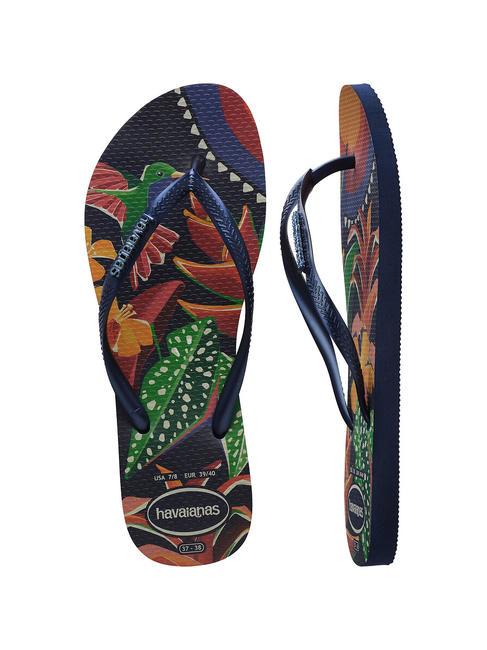  Chanclas TROPICALES DELGADAS NAVY / Azul / azul marino - Zapatos Mujer