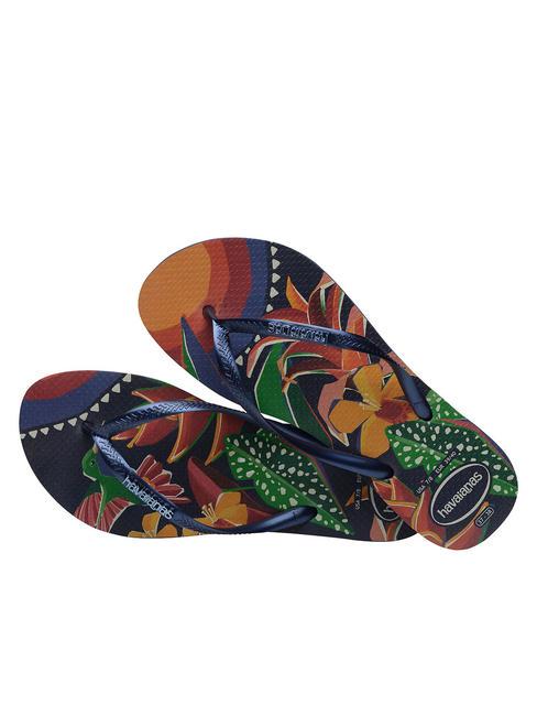  Chanclas TROPICALES DELGADAS NAVY / Azul / azul marino - Zapatos Mujer