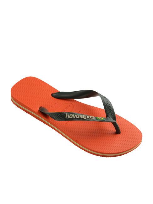 BRASIL LOGO Chanclas para hombre naranja atardecer - Zapatos unisex