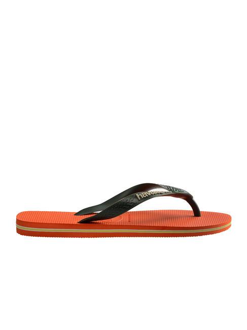 BRASIL LOGO Chanclas para hombre naranja atardecer - Zapatos unisex