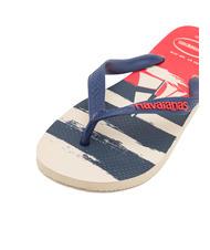HAVAIANAS Chanclas TOP NAUTICAL beige paja/azul marino/rojo rubí - Zapatos Hombre - 3