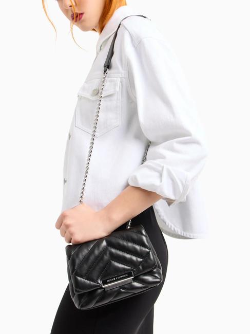 A|X MATELASSE Mini bolso de hombro negro - Bolsos Mujer