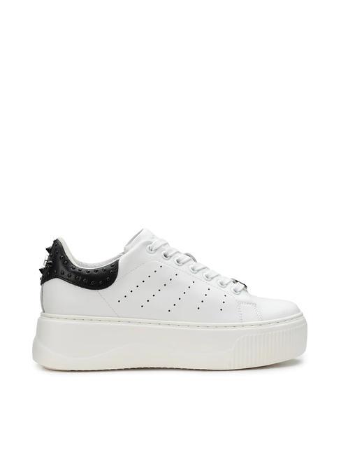 PERRY 4236 Deportivas de piel con tachuelas blanco negro - Zapatos Mujer
