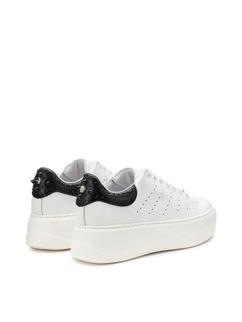 PERRY 4236 Deportivas de piel con tachuelas blanco negro - Zapatos Mujer