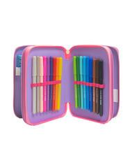 CAMOMILLA DREAMS&FLOWERS Estuche escolar 3 cremalleras con kit escolar RODAMINA ROJA - Estuches y Accesorios - 2