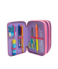 CAMOMILLA DREAMS&FLOWERS Estuche escolar 3 cremalleras con kit escolar RODAMINA ROJA - Estuches y Accesorios - 3